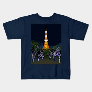 Tokyo Tower (Night) Kids T-Shirt